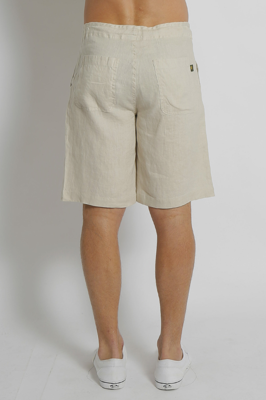 Natural Men's 100% Hemp Drawstring Shorts - Bone