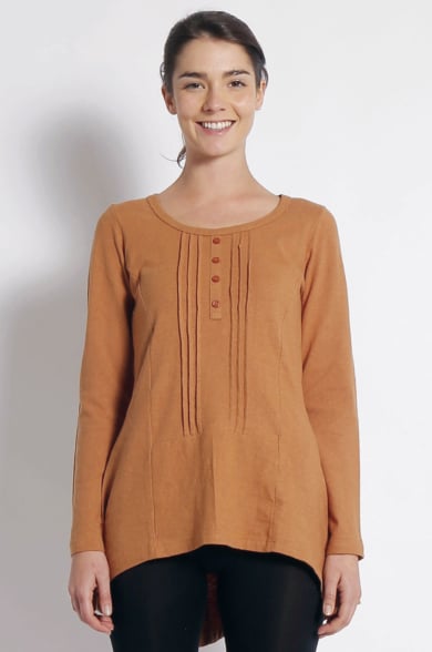 LADIES HEMP COTTON TUNIC-SUNFLOWER