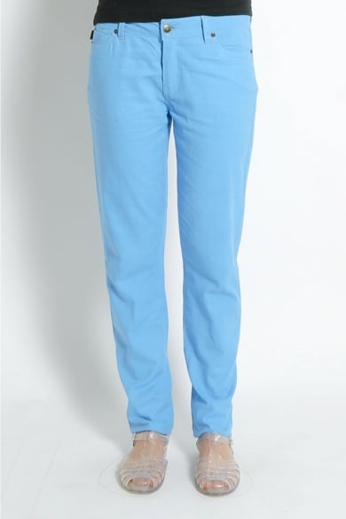 Ladies' Hemp Cotton Strecth Pants-Blue