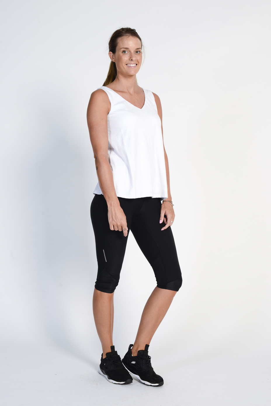 lst1761_white2.jpg Ladies' Bamboo Cotton Swing V Neck Singlet- White