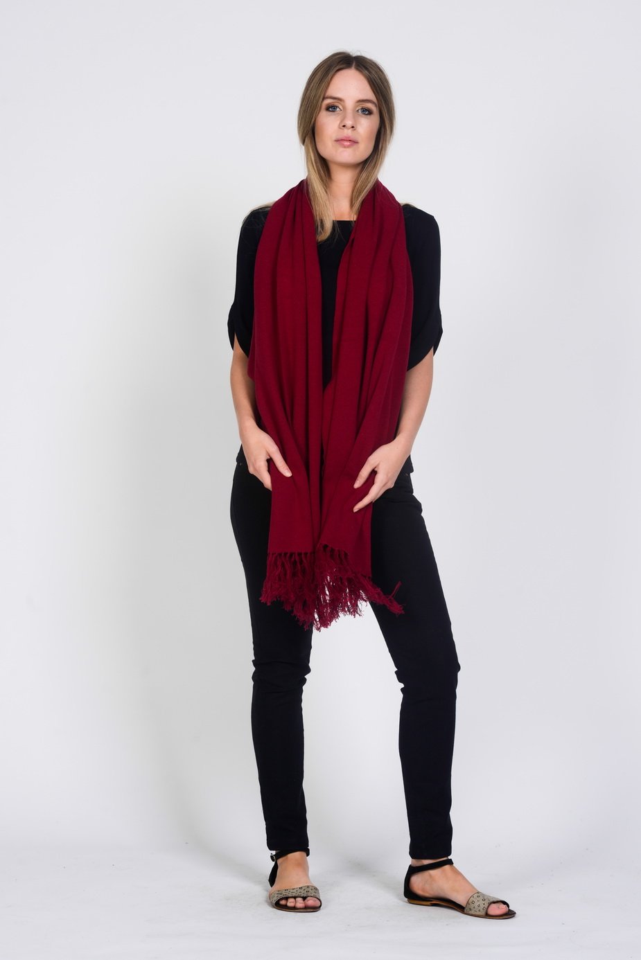 Hemp Pashmina-Red