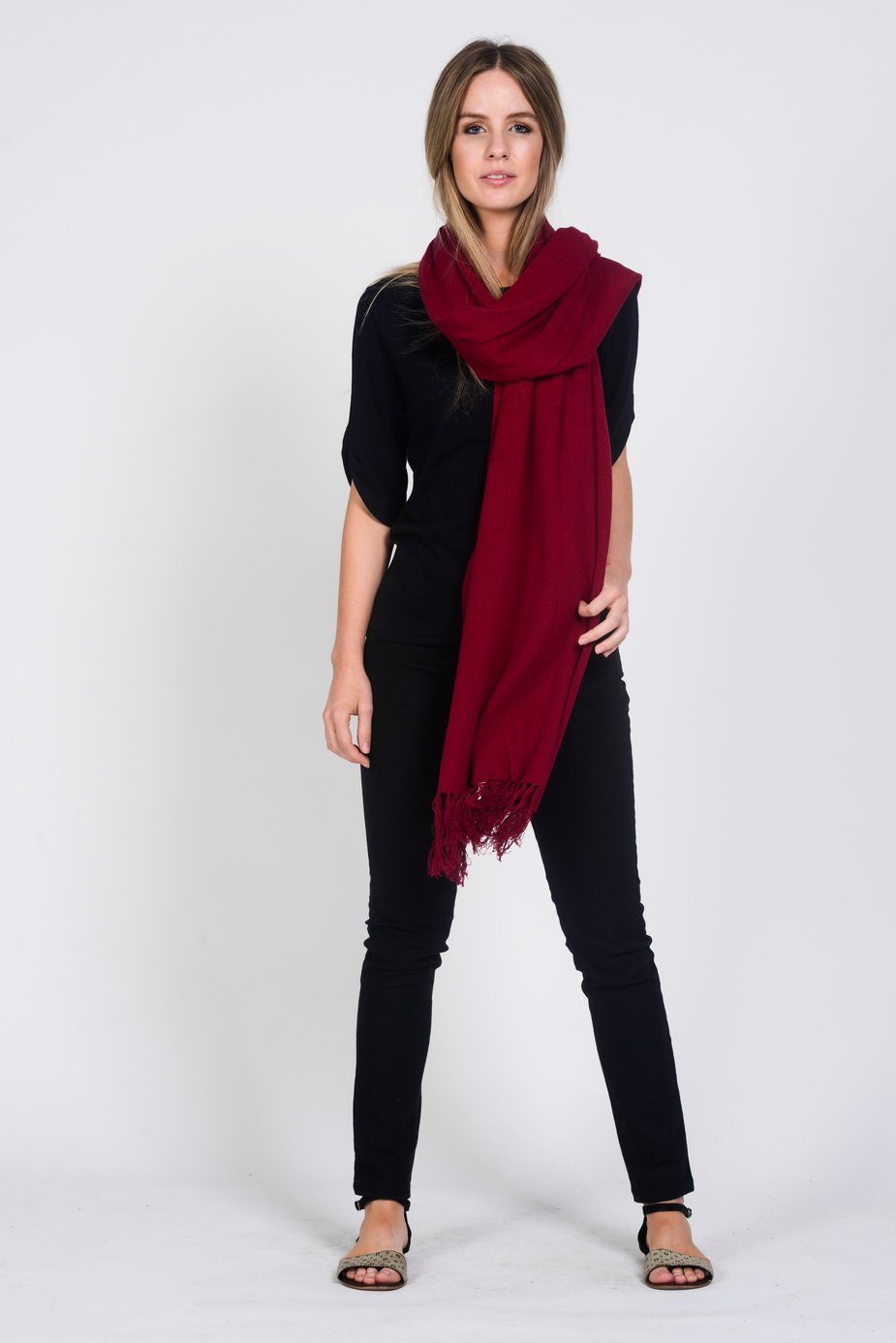 Hemp Pashmina-Red