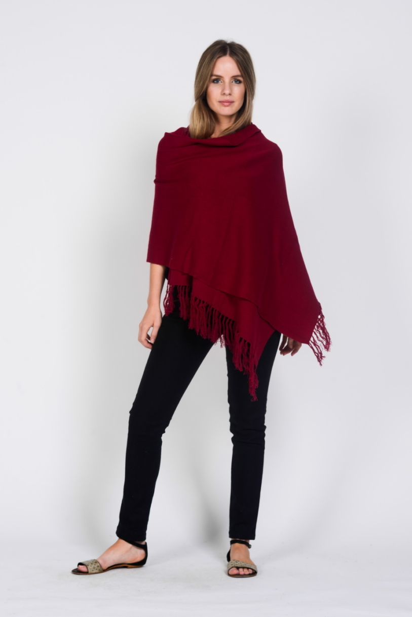 Hemp Pashmina-Red