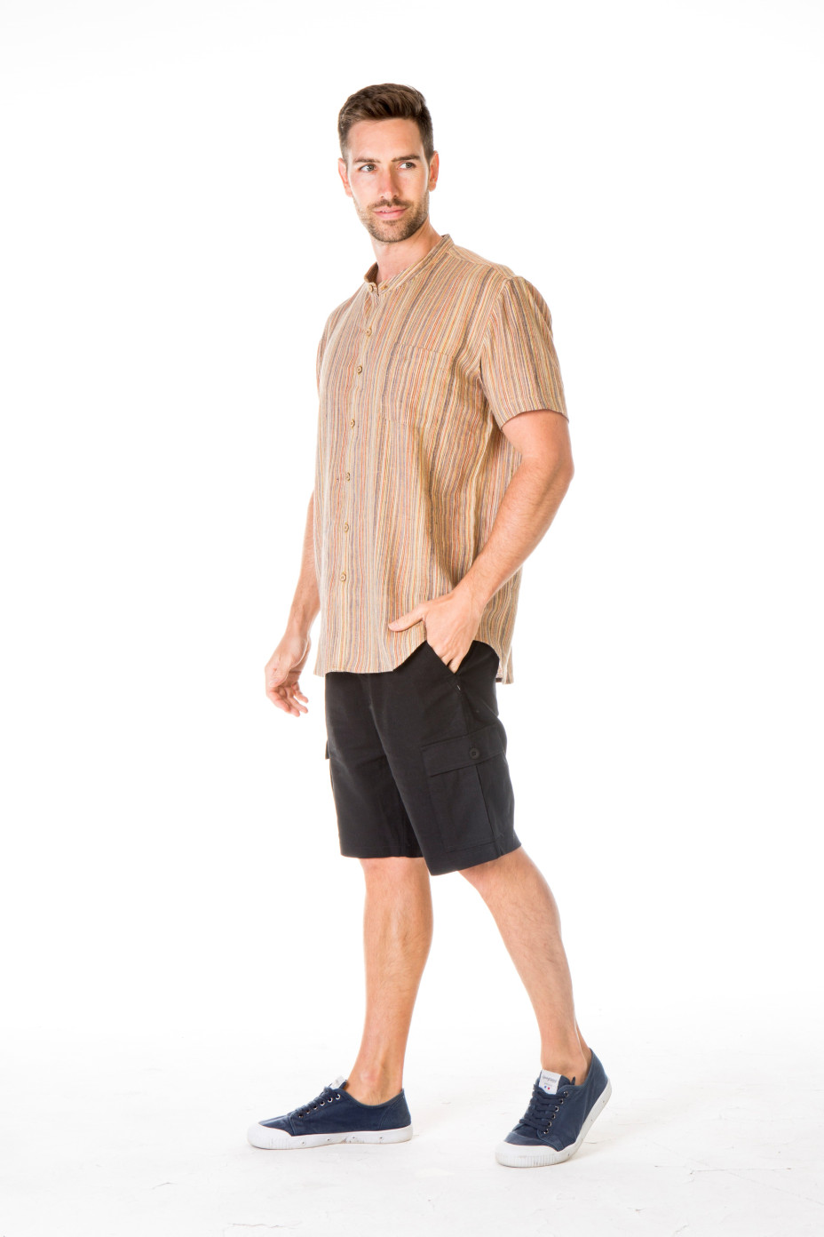 mst118_yellow_s__.jpg MEN'S HEMP GRANDPA SHORT SLEEVE TOP-YELLOW