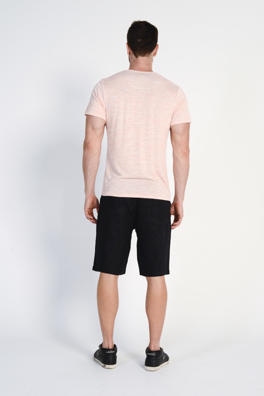mst1729_peach3__.jpg Men's Bamboo Cotton T Shirt With Pocket- peach