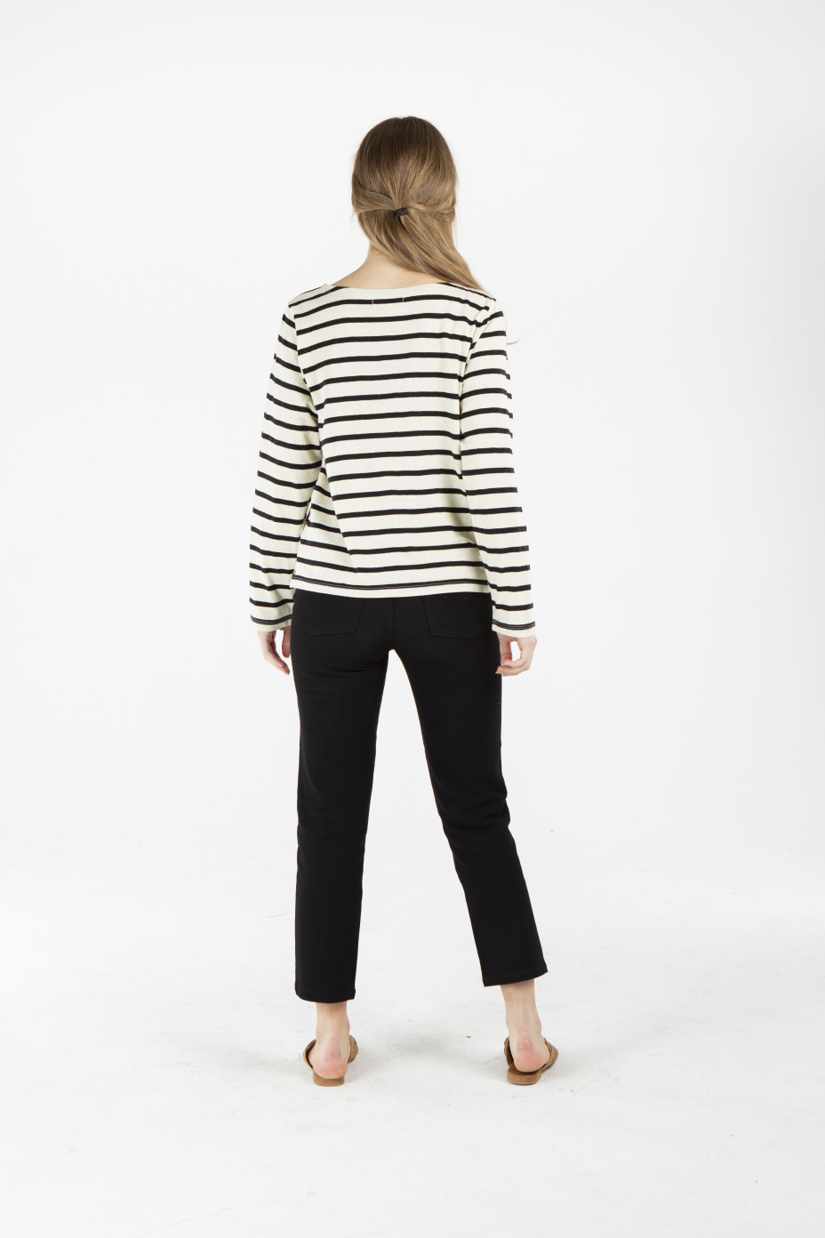 lwt1934_black_stripe_b__.jpg LADIES HEMP COTTON STRIPE TOP - BLACK STRIPE