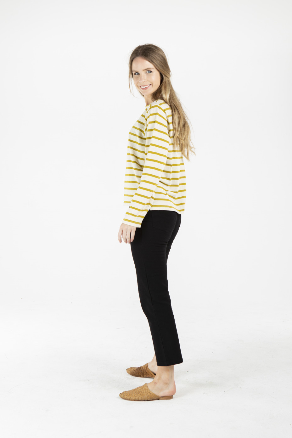 lwt1934_green_stripe_s___1.jpg LADIES HEMP COTTON STRIPE TOP - GREEN STRIPE