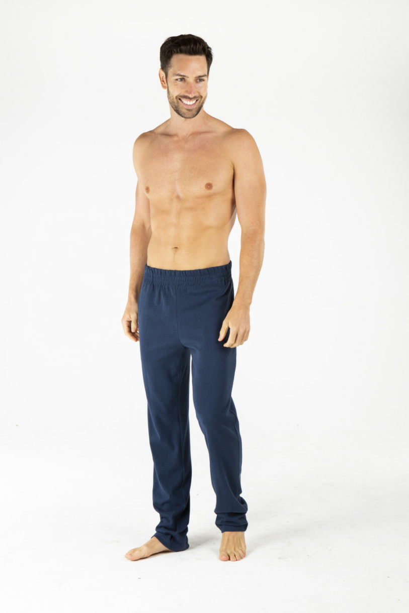 MENS HEMP COTTON TRACKY PANTS - NAVY