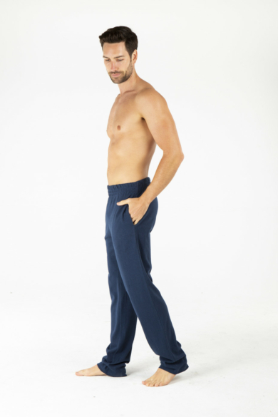 MENS HEMP COTTON TRACKY PANTS - NAVY