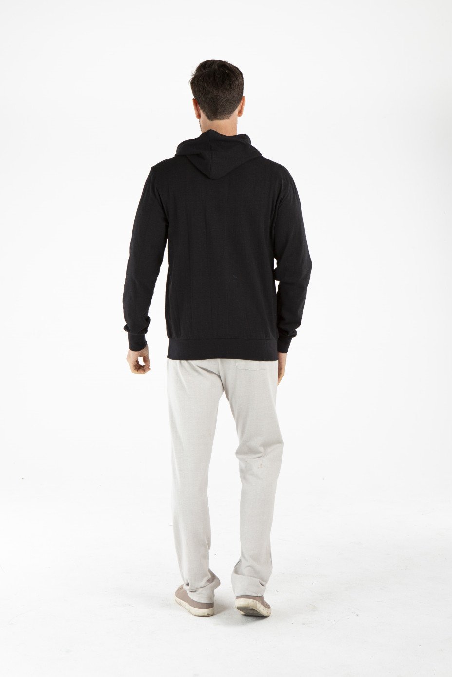 MENS HEMP COTTON HOODIE- BLACK