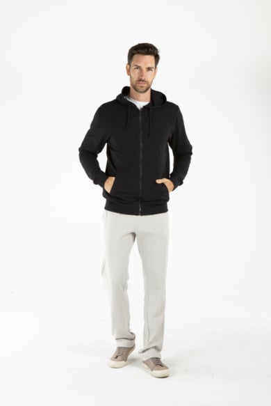 MENS HEMP COTTON HOODIE- BLACK