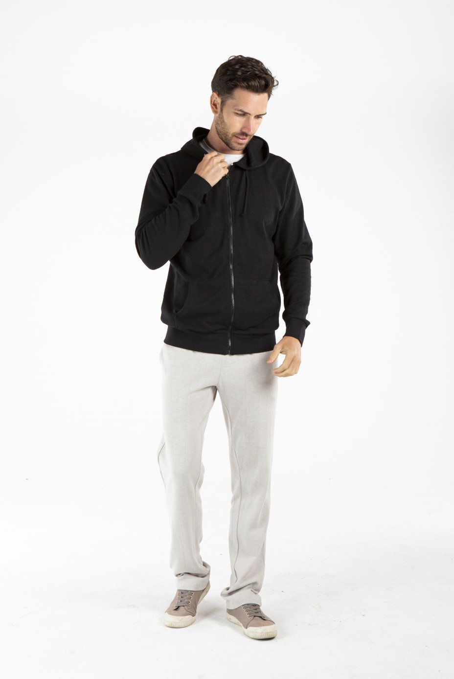 MENS HEMP COTTON HOODIE- BLACK