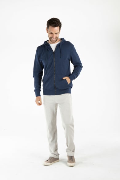 MENS HEMP COTTON HOODIE- NAVY