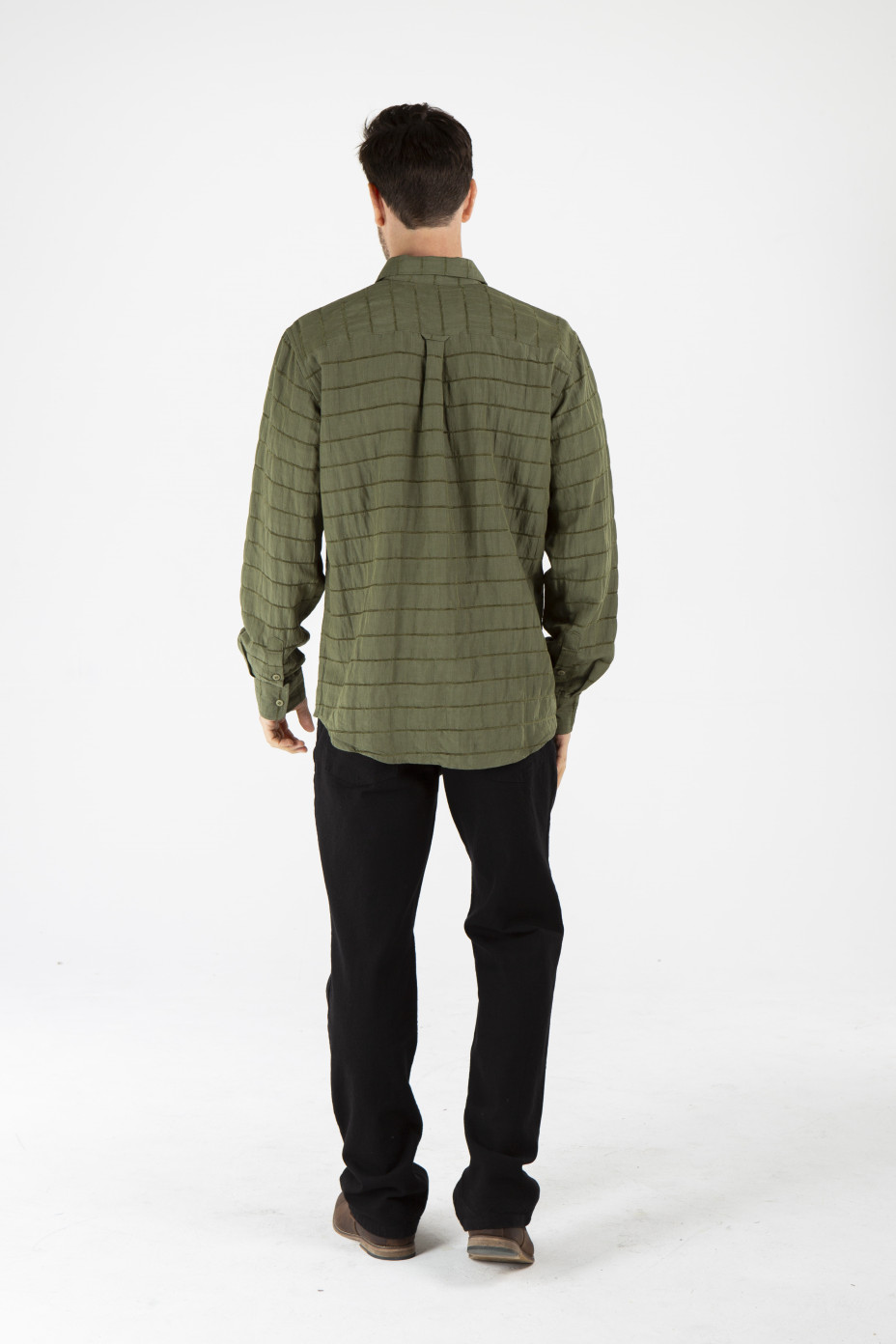 mwt1909_olive_b__.jpg MENS HEMP SILK LONG SLEEVE SHIRT - OLIVE