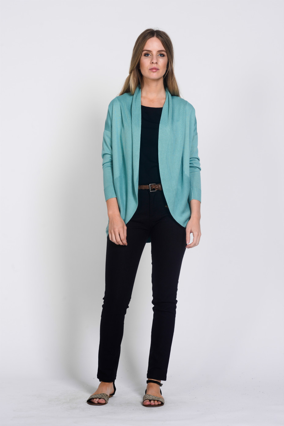 lwt1831_green_f__.jpg LADY BAMBOO COTTON CARDIGAN - GREEN