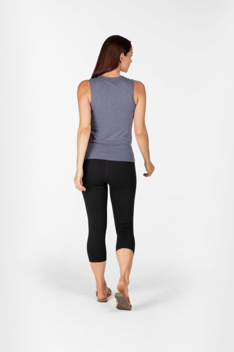 LADIE'S HEMP COTTON TANK - GREY