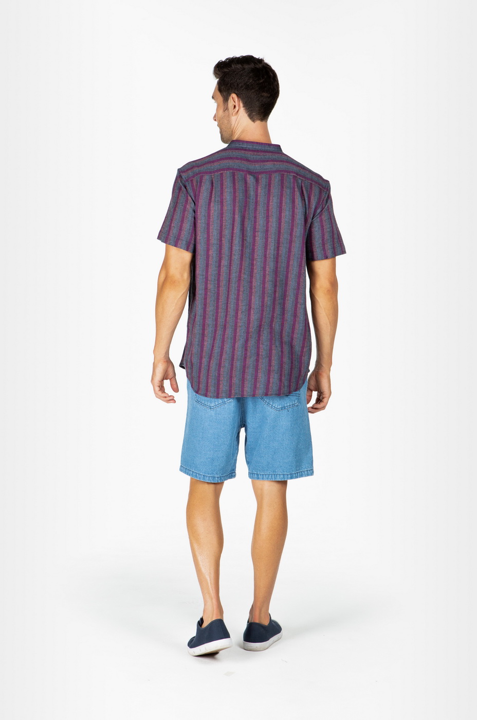 mst118_dkred_3.jpg MEN'S HEMP BLENDED GRANDPA SHORT SLEEVE TOP-DARK RED
