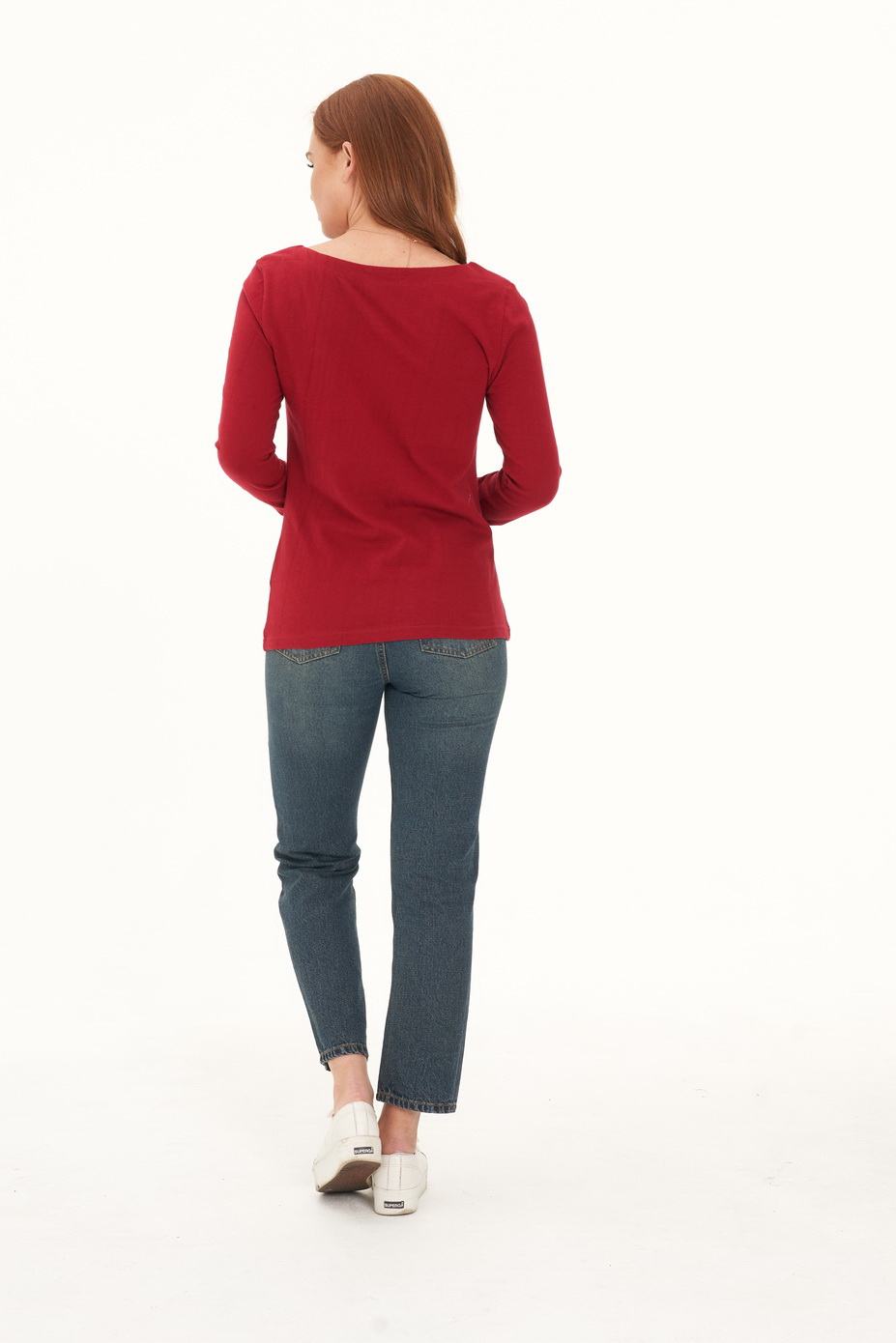 LWT2034 RED (3) Ladies' Hemp Cotton Long Sleeve Tee-Red