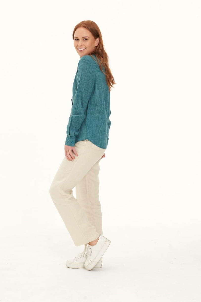 Ladies' Pure Hemp Shirt-Green