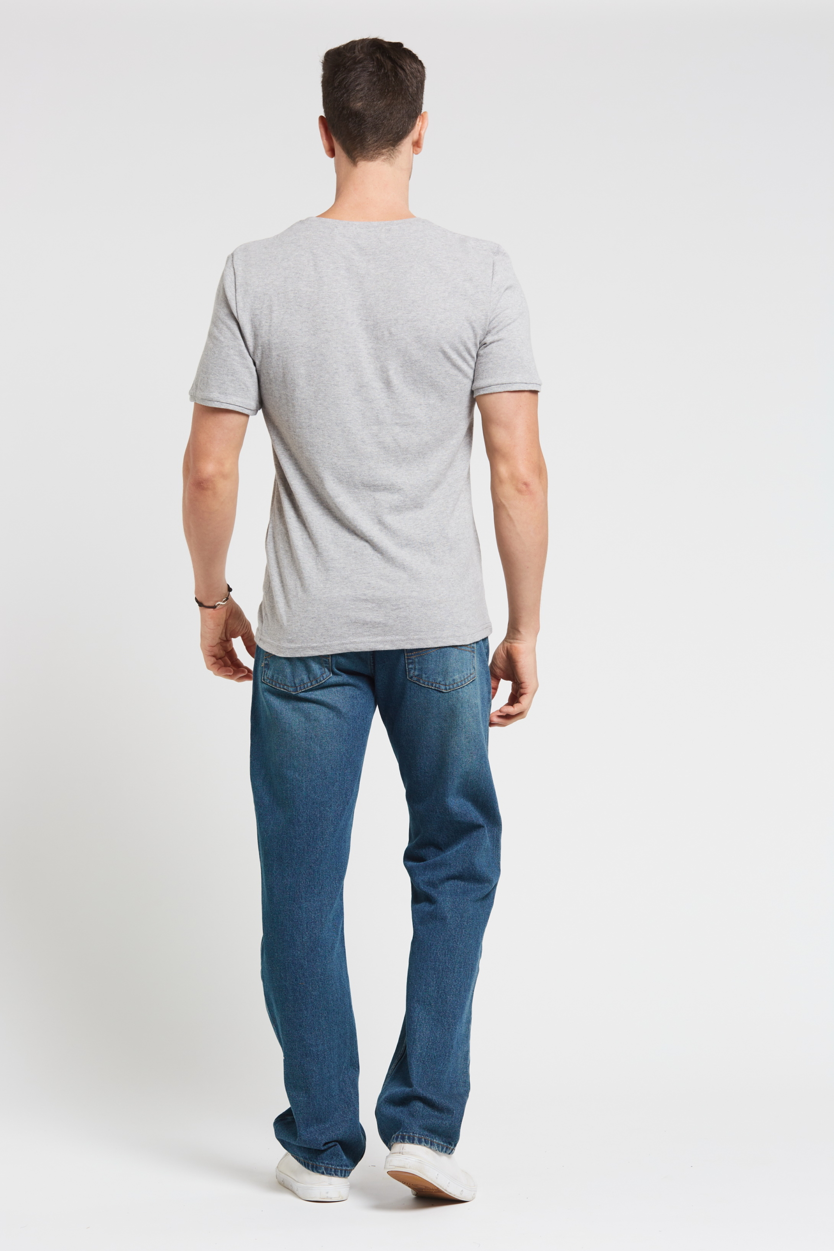 MST2029 GREY B Men's Hemp Cotton Logo T Shirt-Grey