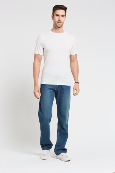 Men's Hemp Cotton Logo T Shirt-Natural