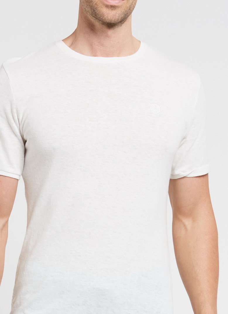 MST2029 NATURAL S Men's Hemp Cotton Logo T Shirt-Natural