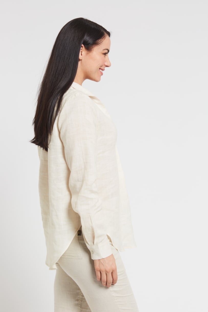 Ladies' 100%Hemp Blouse-Natural