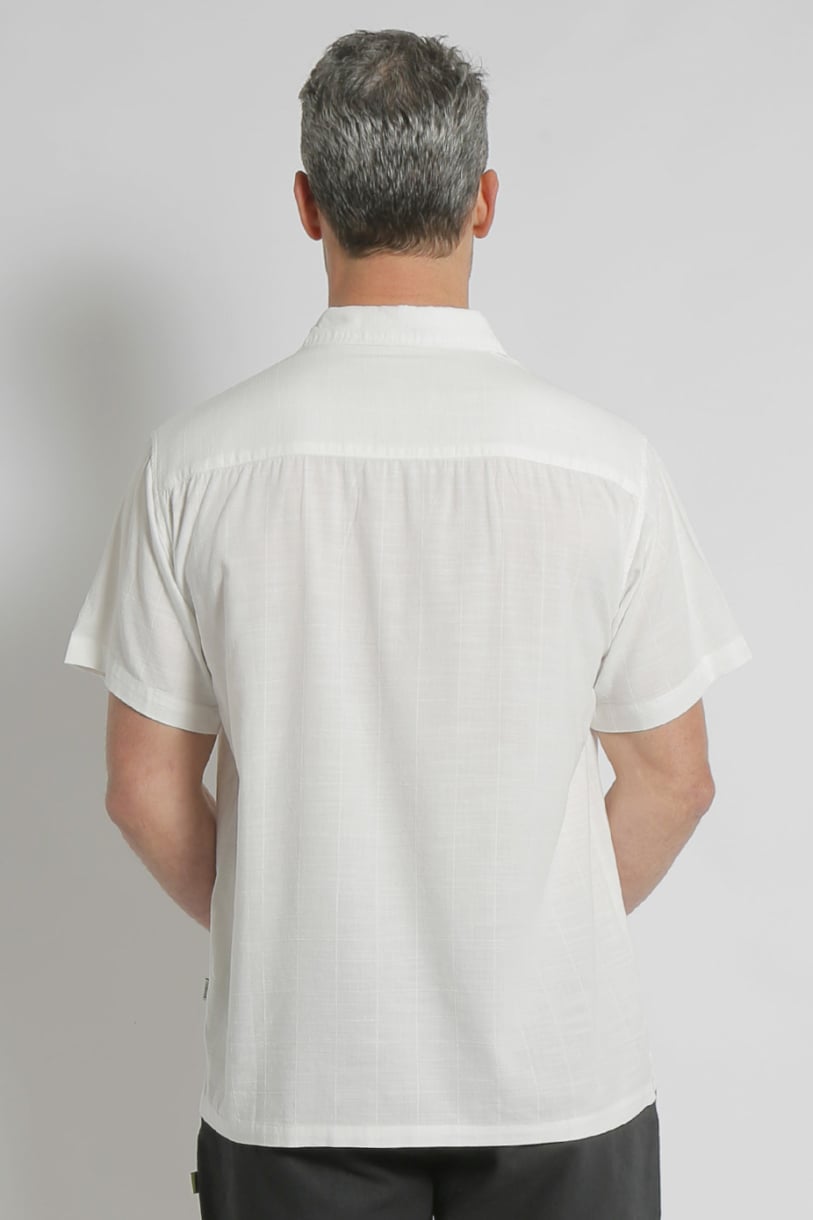 Men's Bamboo Cotton Soft Touch Short Sleeve Shirt-White