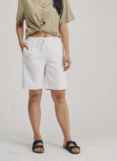 Ladies' Hemp Rayon Shorts-Black