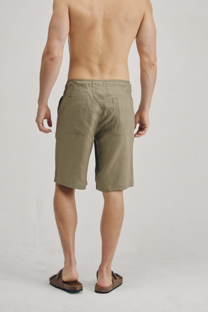 Men's 100% Hemp Drawstring  Shorts - Brownie