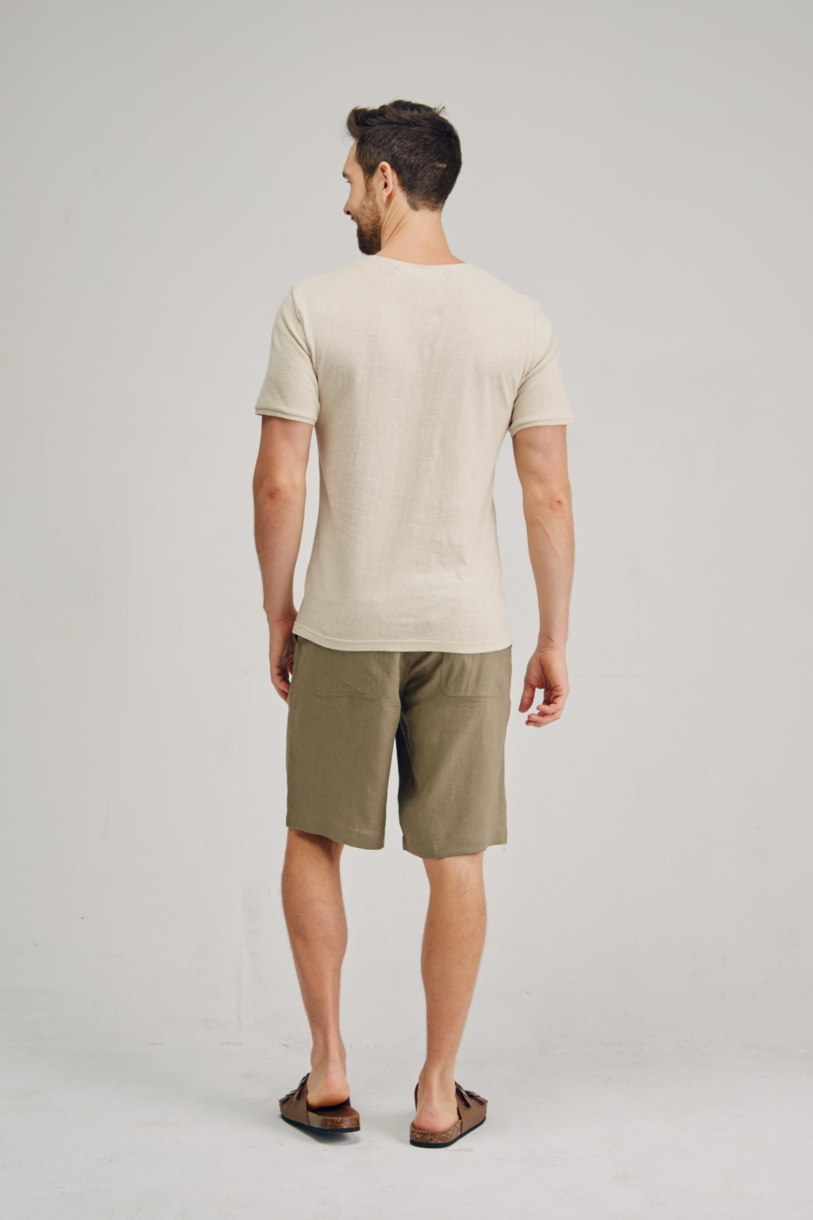 Men's Hemp Cotton Logo Tee-Sage