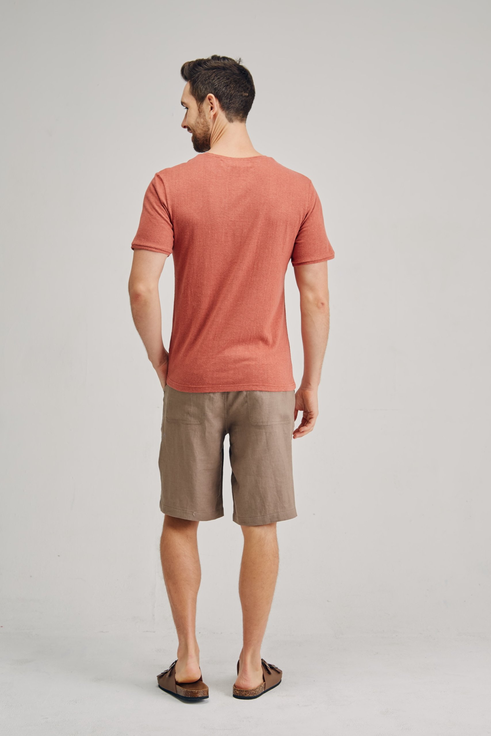MST2129 RUST B Men's Hemp Cotton Logo Tee-Sage