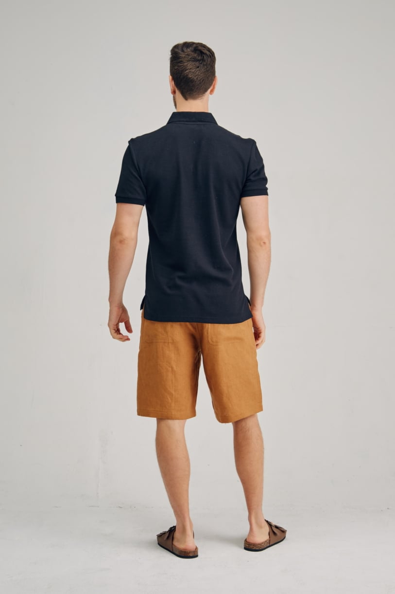 Men's Hemp Cotton Classic Polo-Rust