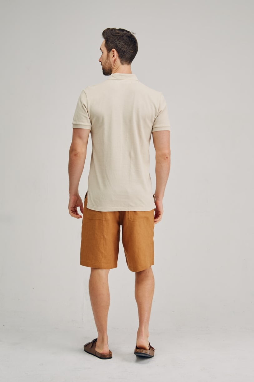 Men's Hemp Cotton Classic Polo-Rust