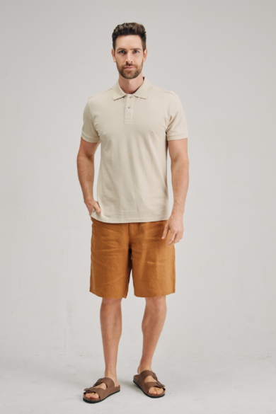 Men's Hemp Cotton Classic Polo-Rust