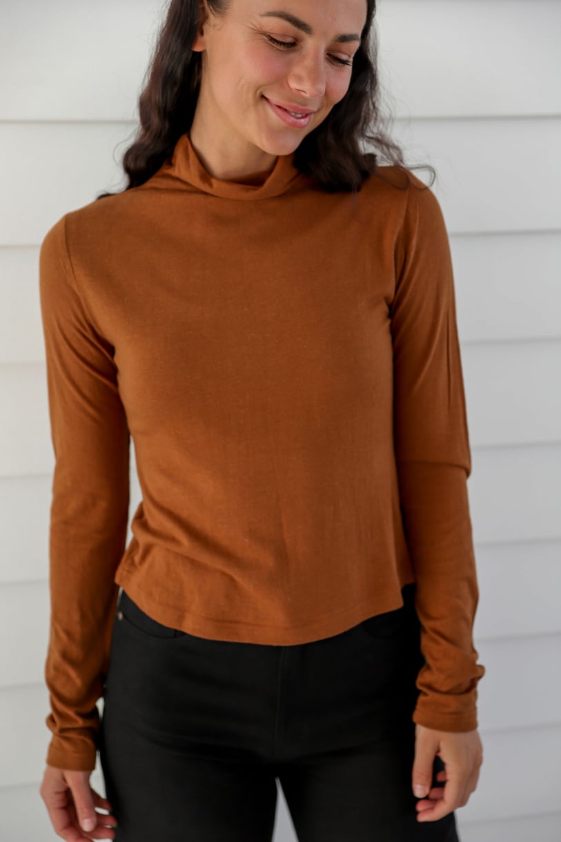 Ladies' Bamboo Cotton Turtle Neck Top 