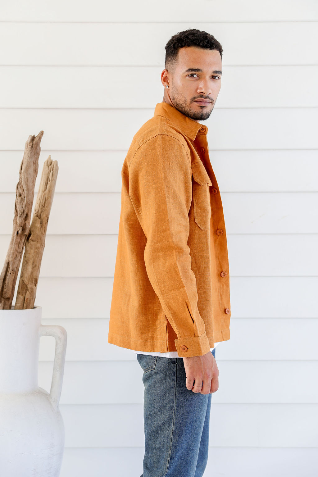 MWT2201 CHAI (3) Men's Hemp Cotton Light Jacket-Chai