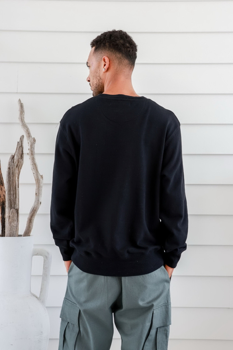 Unisex Hemp Cotton  Jumper-Black