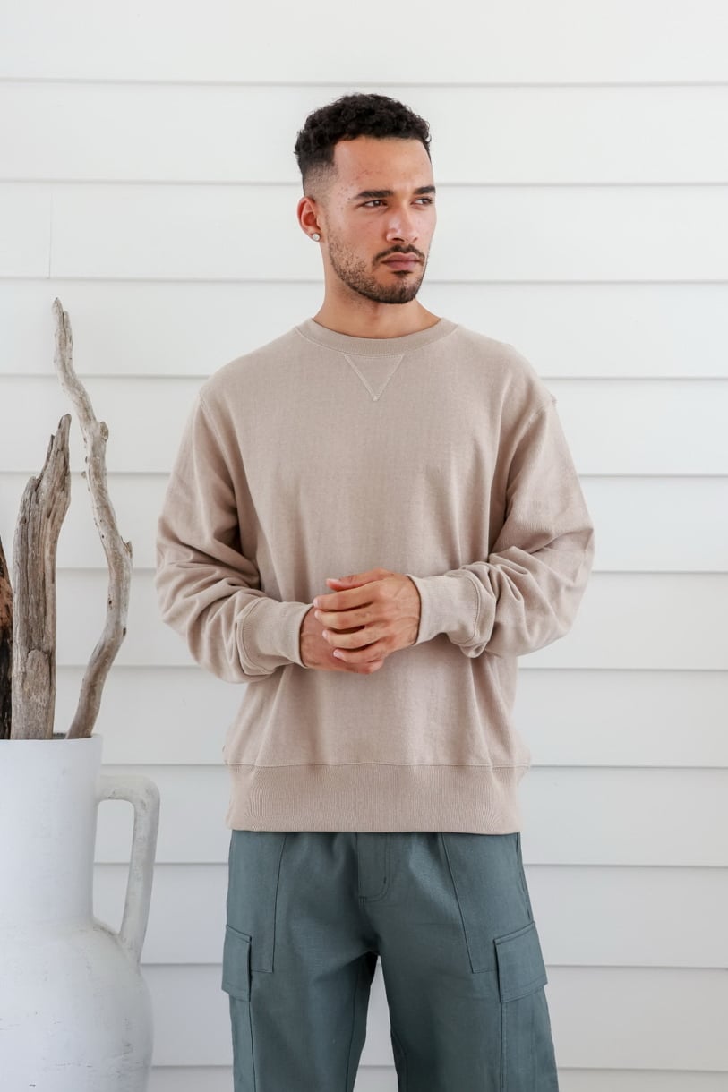 Unisex Hemp Cotton  Jumper-Oat