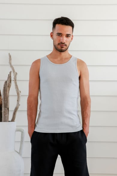 Men's Hemp Cotton Tank-Green