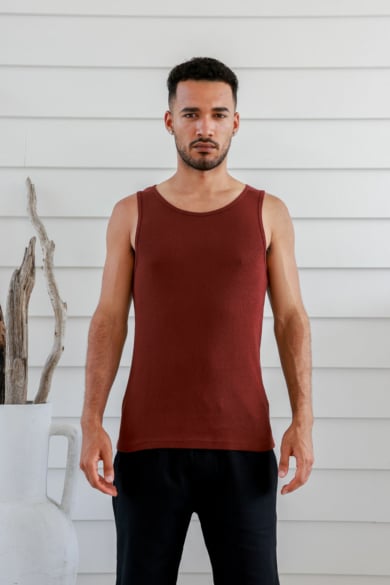 Men's Hemp Cotton Tank-Green