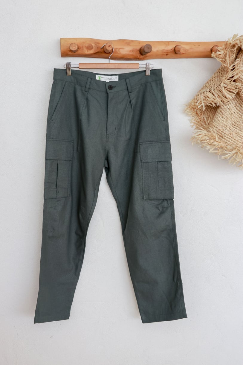 Men's Premium Hemp Cargo Pants - Black