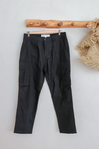 Men's Premium Hemp Cargo Pants - Black