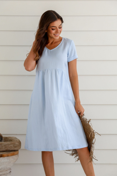 Ladies' Hemp Rayon Dress-Black