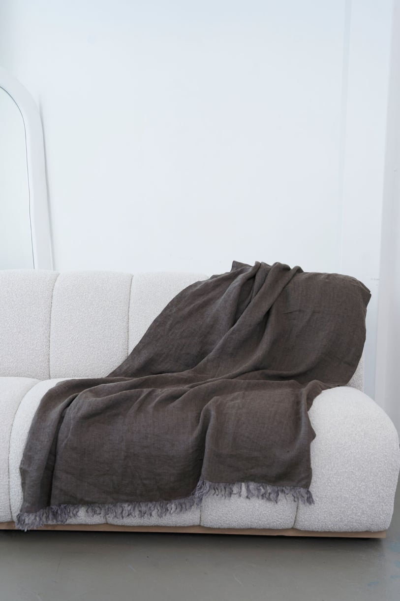 Hemp Throw-Walnut