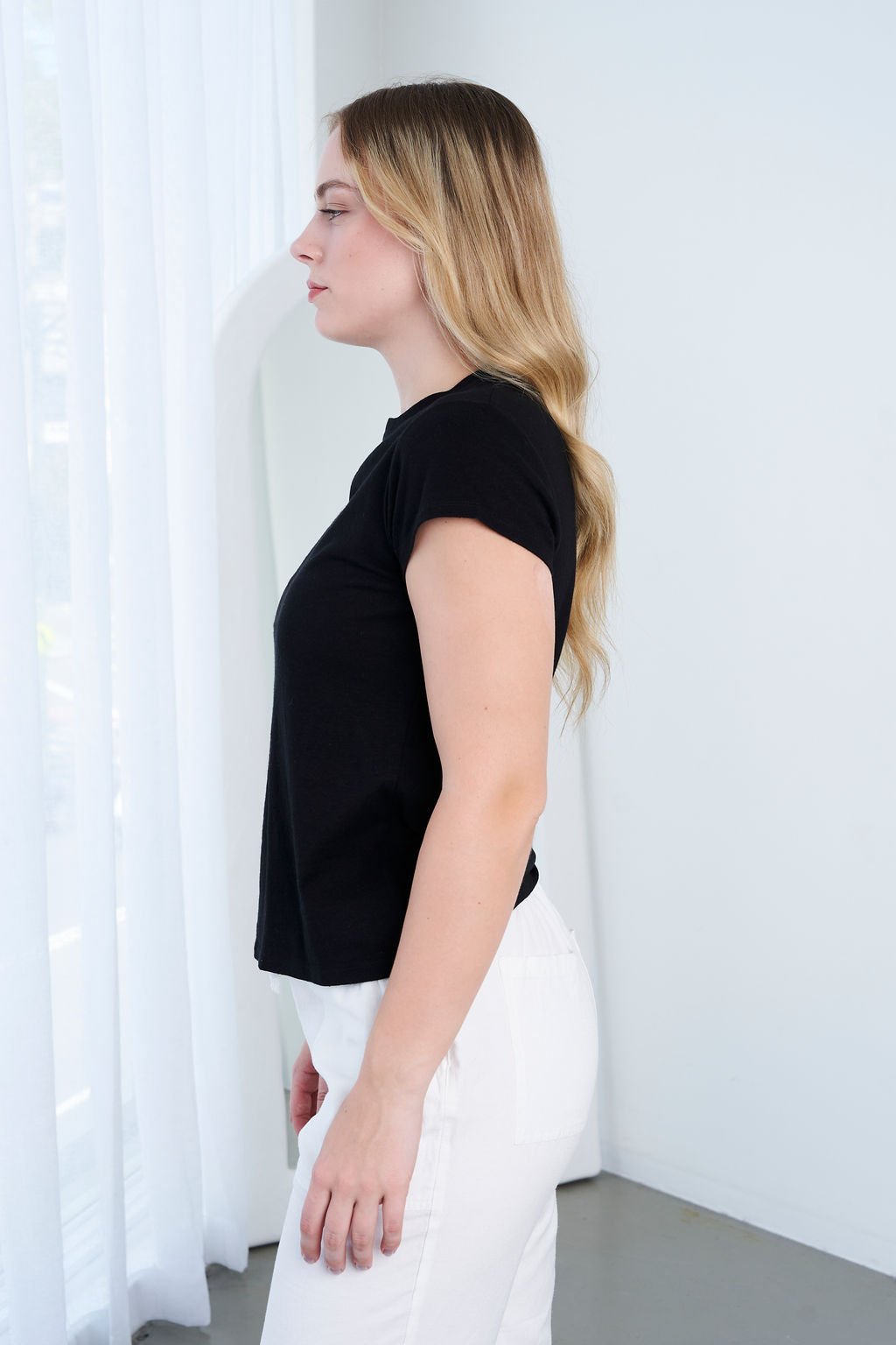 Ladies' Hemp Cotton Tee-White