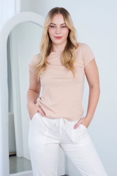 Ladies' Hemp Cotton Tee-White