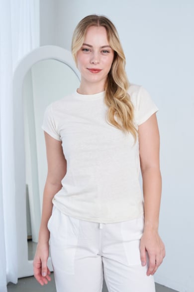 Ladies' Hemp Cotton Tee-White