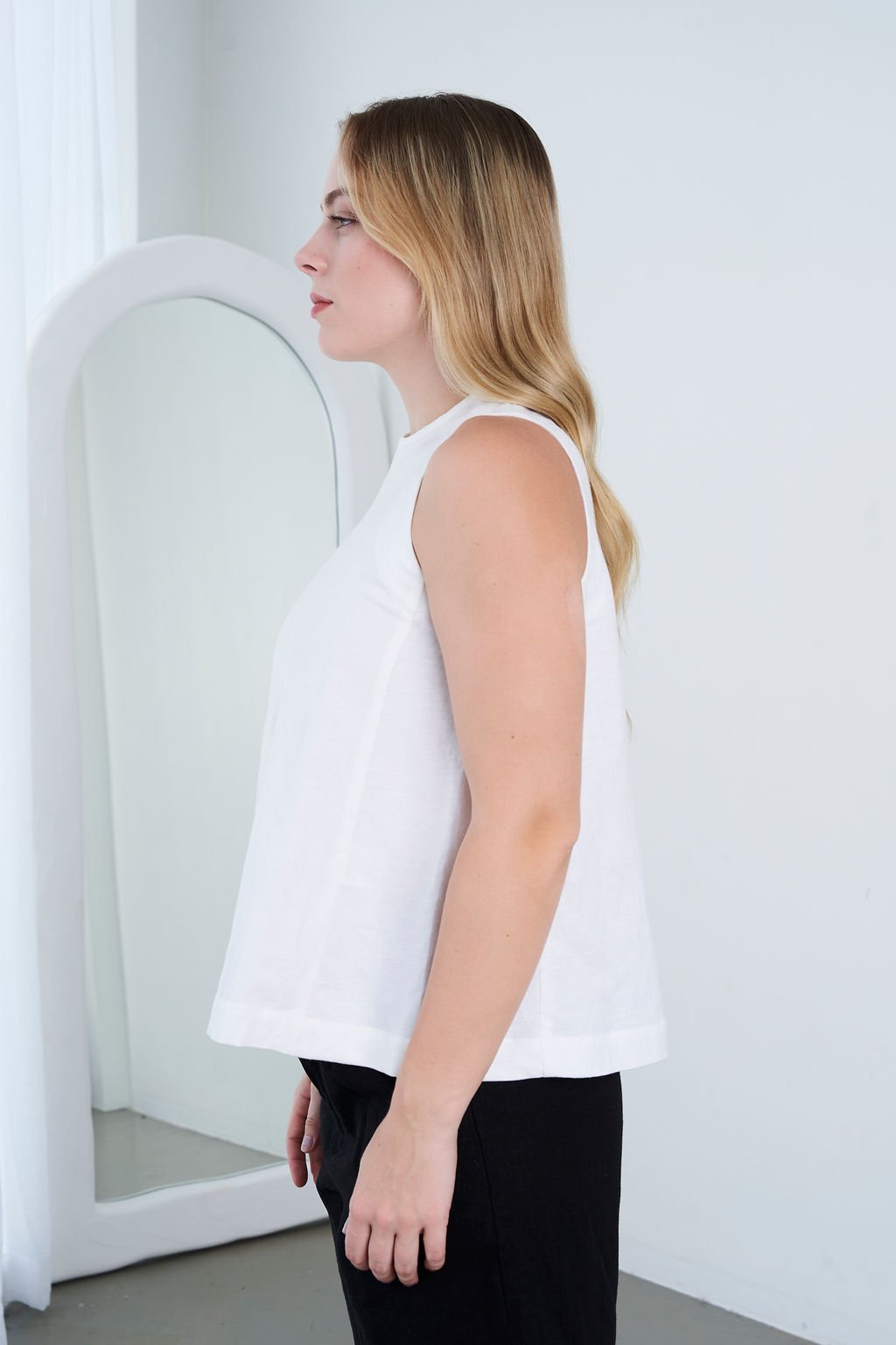 Ladies' Hemp Cotton Tee-White